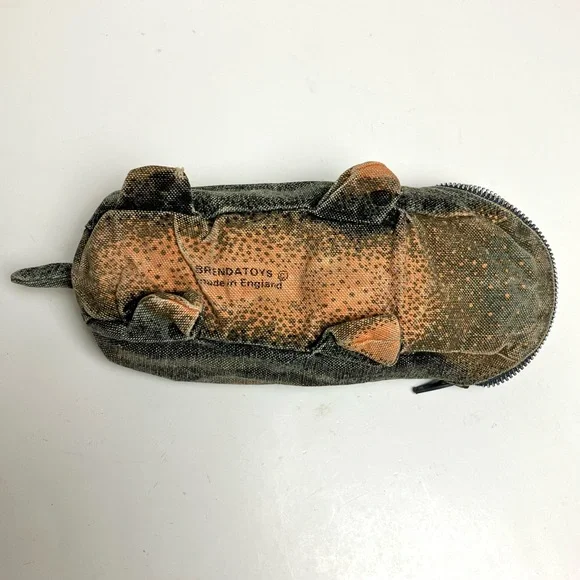 Vintage Made in England Brenda Toys Hippopotamus Pencil Case 1970s Screen Print - Picture 5 of 13